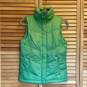 Women's Green Puffer Vest